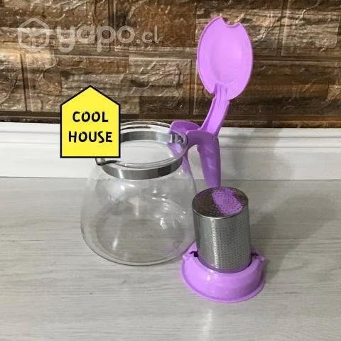 Tetera de vidrio con filtro para infusiones