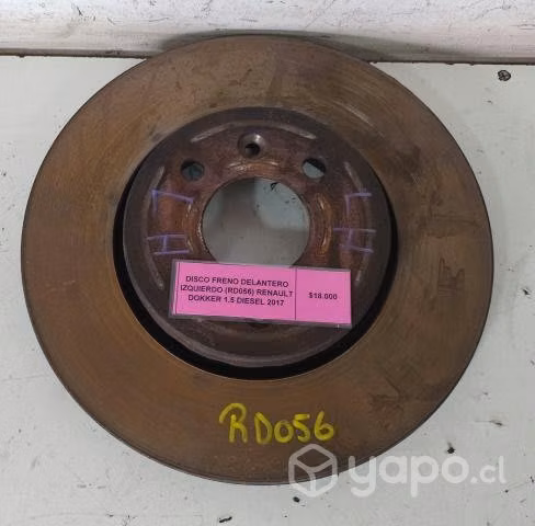Disco Freno Delanter Izq (056) Renault Dokker 2017