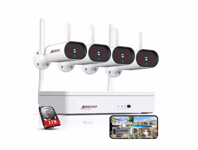 Kit Cámaras De Seguridad Inalámbricas Nvr 1tb 3mp