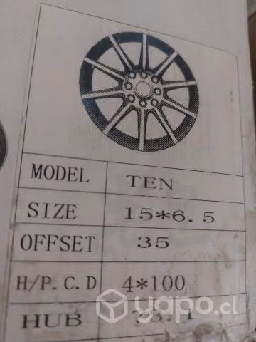 Llantas aro 15 x 6,5