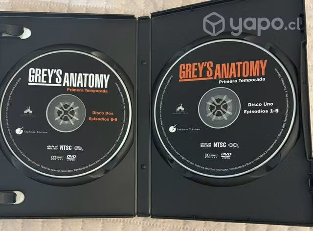 Temporada 1, 2 y 3 Greys Anatomy en dvd