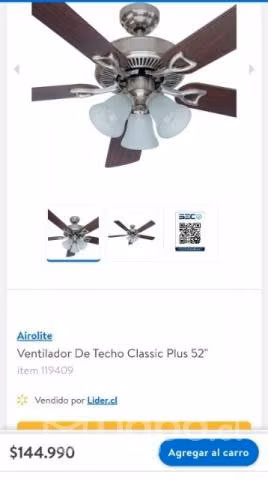 Lámpara ventilador