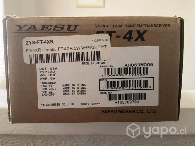 Radio YAESU VHF/UHF FT-4X - Imagen 2