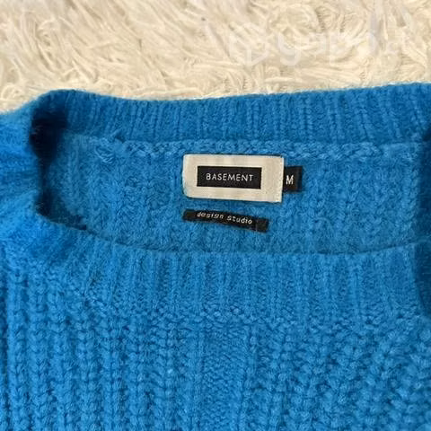 Sweater Celeste M lana gruesa