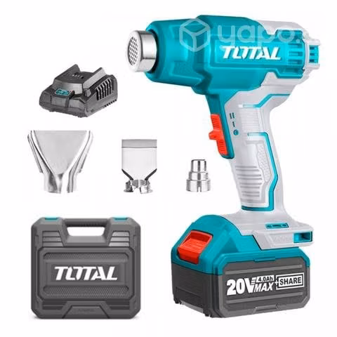 Pistola de Calor Inalámbrica 20v Bat+ Carg TOTAL