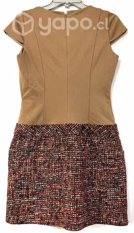 Vestido Con Bolsillo Marca Mor Talla 40 Café y Otr - Imagen 2