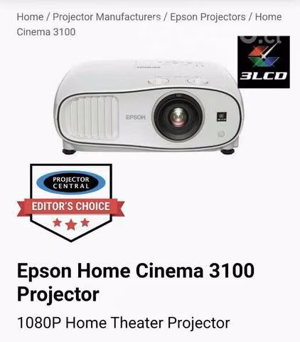 Proyector Epson Home Cinema 3100 FullHD 3D
