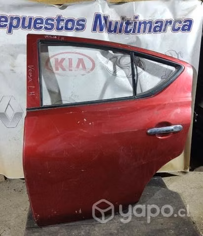 Puerta trasera izquierda Nissan Versa 2017 sin vid
