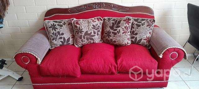 Sofa rojo en roble - Imagen 3