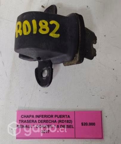 Chapa Inferior Puerta Tras der Renault Dokker 2017
