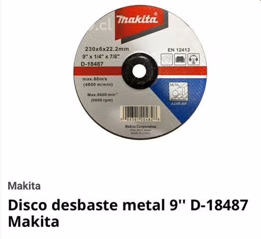 Discos de desbaste makita 9"