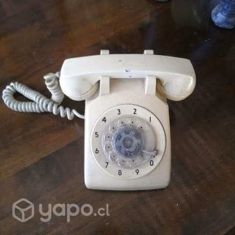 Telefono de disco tti con sus cables funcional
