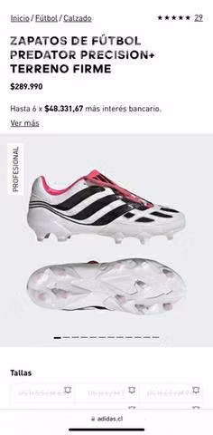 Zapatos Adidas Predator Profesionales