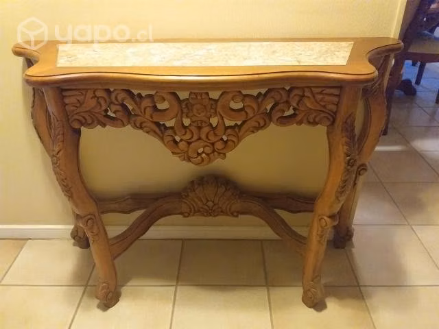Mesas estilo luis XV con marmol rosado