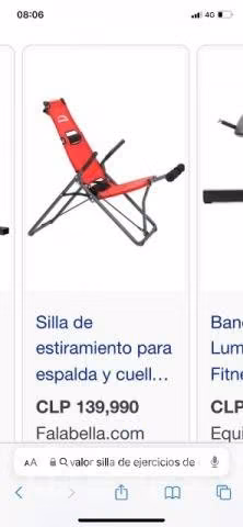 Silla de ejercicio de columna
