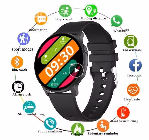 Reloj inteligente para hombre y mujer, accesorio