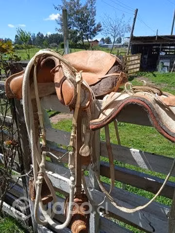 Montura completa con riendas cabezal riendero