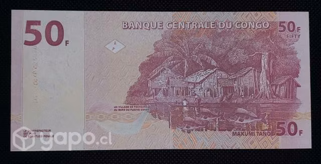 Billete Congo 50 Francos 2013 - Imagen 2