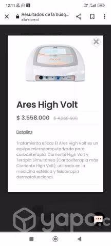 Equipo Carboxiterapia Ares High Volt