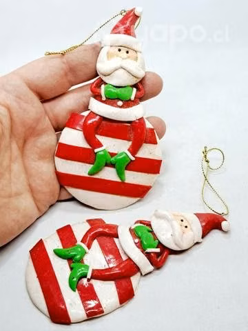2 Adornos Navideños Grandes Aprox 15 Cms de Resina - Imagen 2