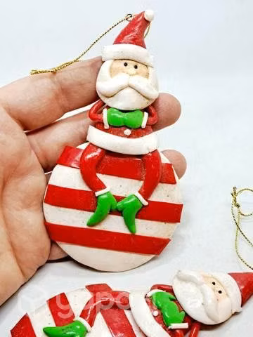 2 Adornos Navideños Grandes Aprox 15 Cms de Resina - Imagen 3