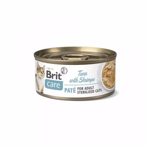 Brit care cat sterilized tuna pate with shrimps 70