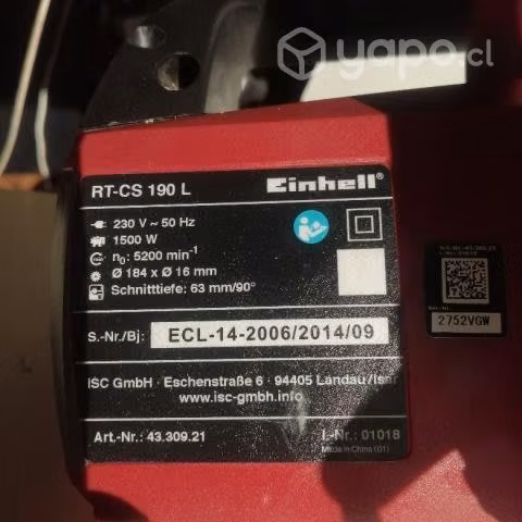 Sierra Circular Einhell Profesional Seminueva