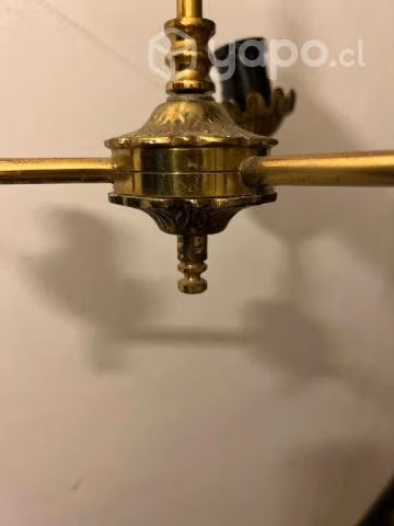 Lampara colgante de bronce 3 ampolletas