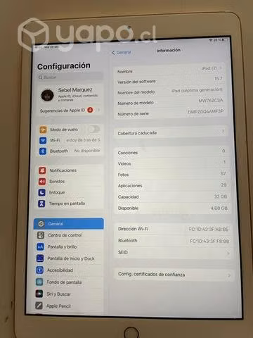 IPad 7 generación como nueva