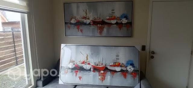 Lindo cuadro de botes 144*77
