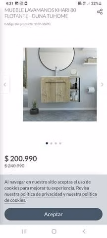 Mueble lavamanos khari
