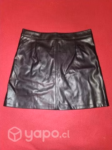 Mini falda color negro talla L - Imagen 2