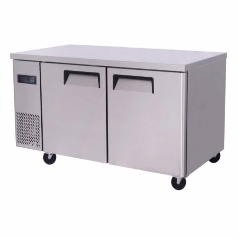 Meson refrigerado 120 cm acero inox. 2 ptas 290 lt