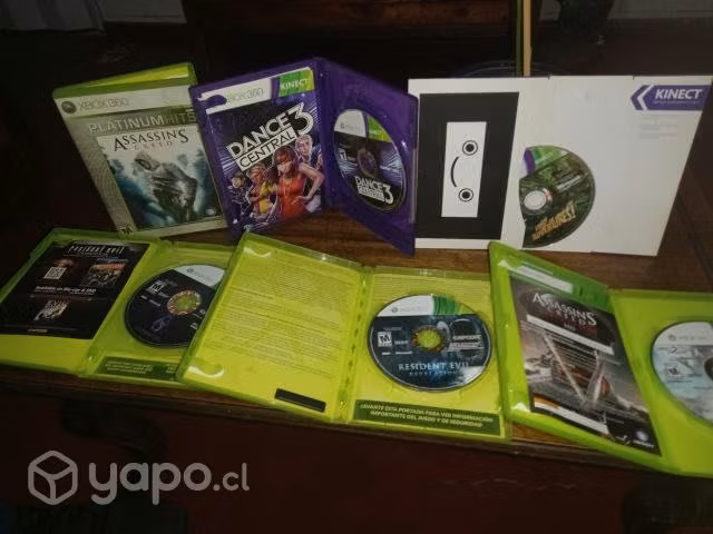 Xbox 360 sin desbloquear con juegos y kinect