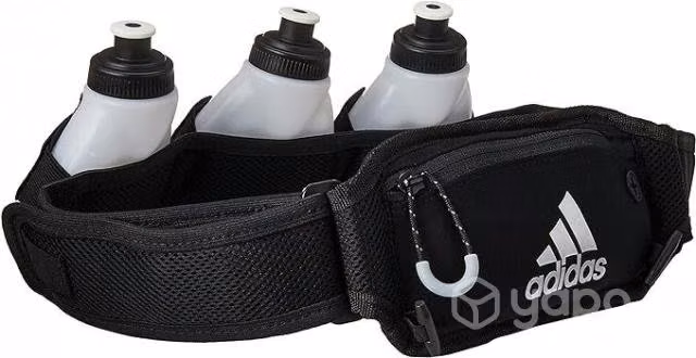 Adidas - Cinturón de 3 botellas para running Bott