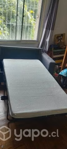 Sofá cama gris - Imagen 2