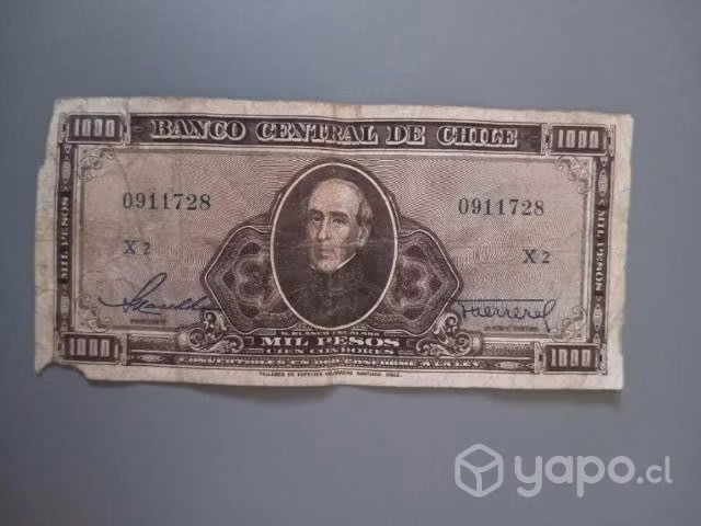 Antiguo Billete de Chile