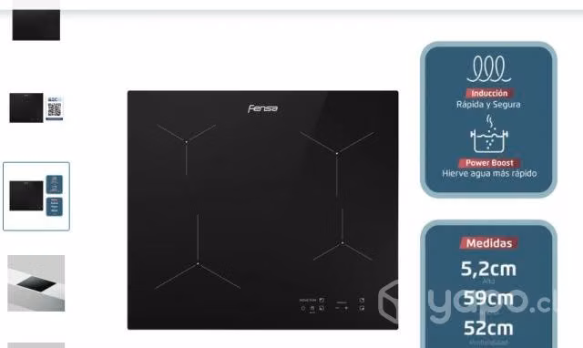 Encimera fenza 4 platos powerboost