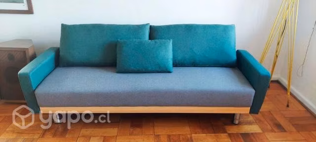 Sillon Futón Florida Verde/Gris