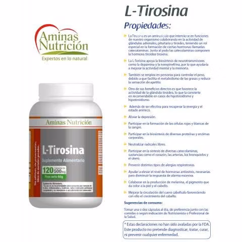 Vitamina "l -tirosina" 100% natural