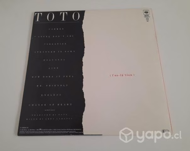 Vinilo Toto "Isolation" Original Holanda 1985