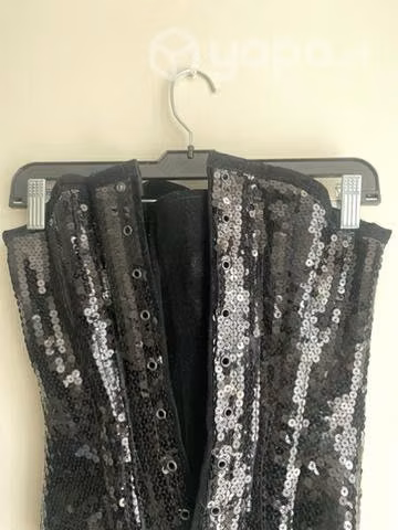Corsé de lentejuelas negro