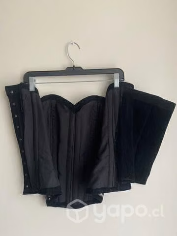 Corsé de lentejuelas negro