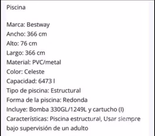 Piscina redonda bestway - Imagen 2