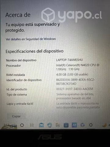Notebook NUEVO marca ASUS