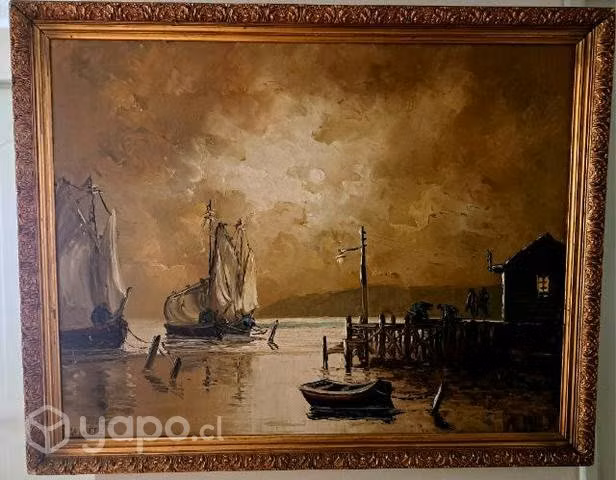 Óleo sobre tela, pintado con espátula.