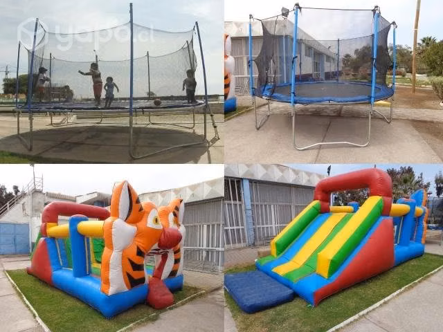 Juego inflable + 2 camas saltarinas