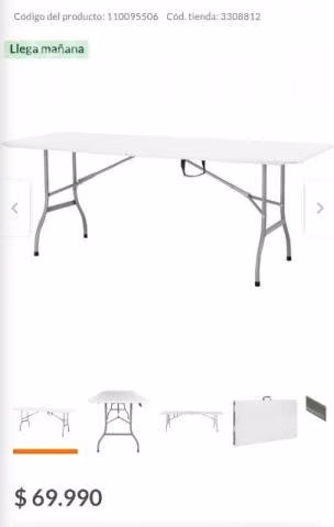 Mesa plegable portatil