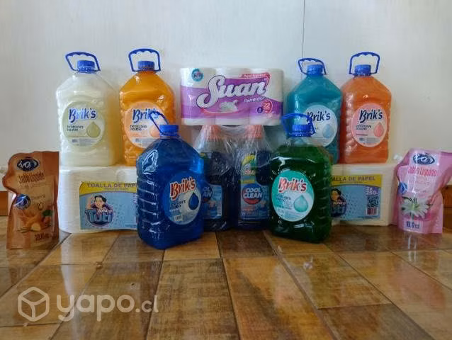 Detergente Brik's 5 litros y otros productos