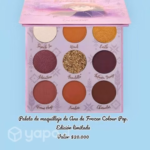 Bello maquillaje Colourpop Ana de Frozen